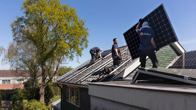 installatie schuin dak